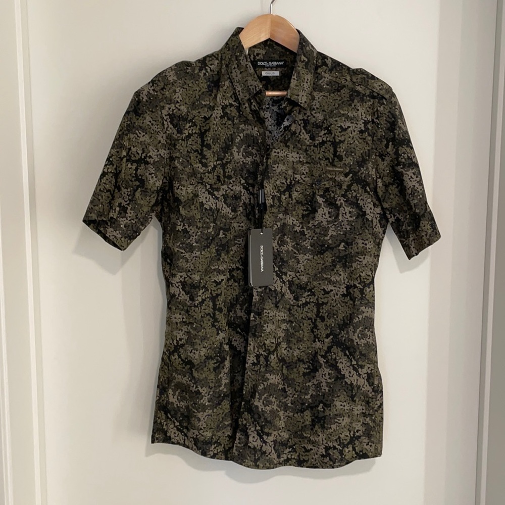 Dolce and Gabbana camouflage shirt-sleeve shirt